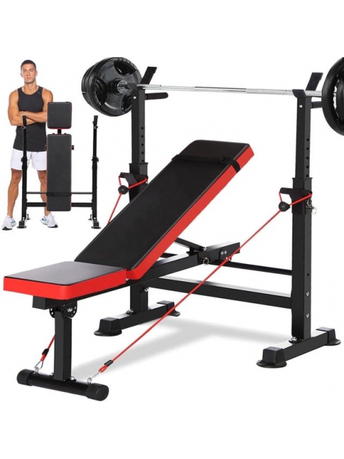 VIBESPARK Adjustable 4-In-1 Weight Bench, 600lbs F...