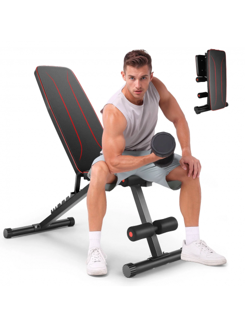 VIBESPARK Adjustable Weight Bench Press, 660LBS Fo...